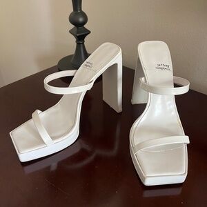 Jeffrey Campbell Square Toe Heeled Sandals Size 9